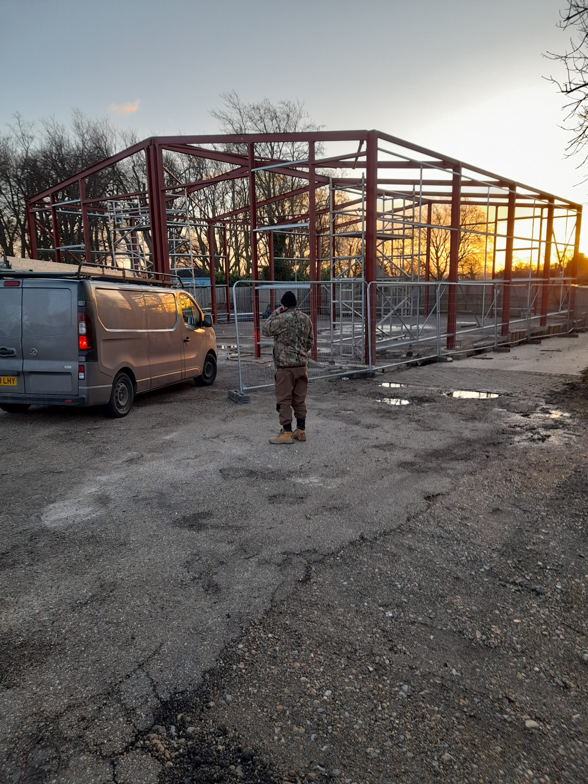 Erection of Steel building with new electrical, drainage, water and BT supplies - Littlebourne